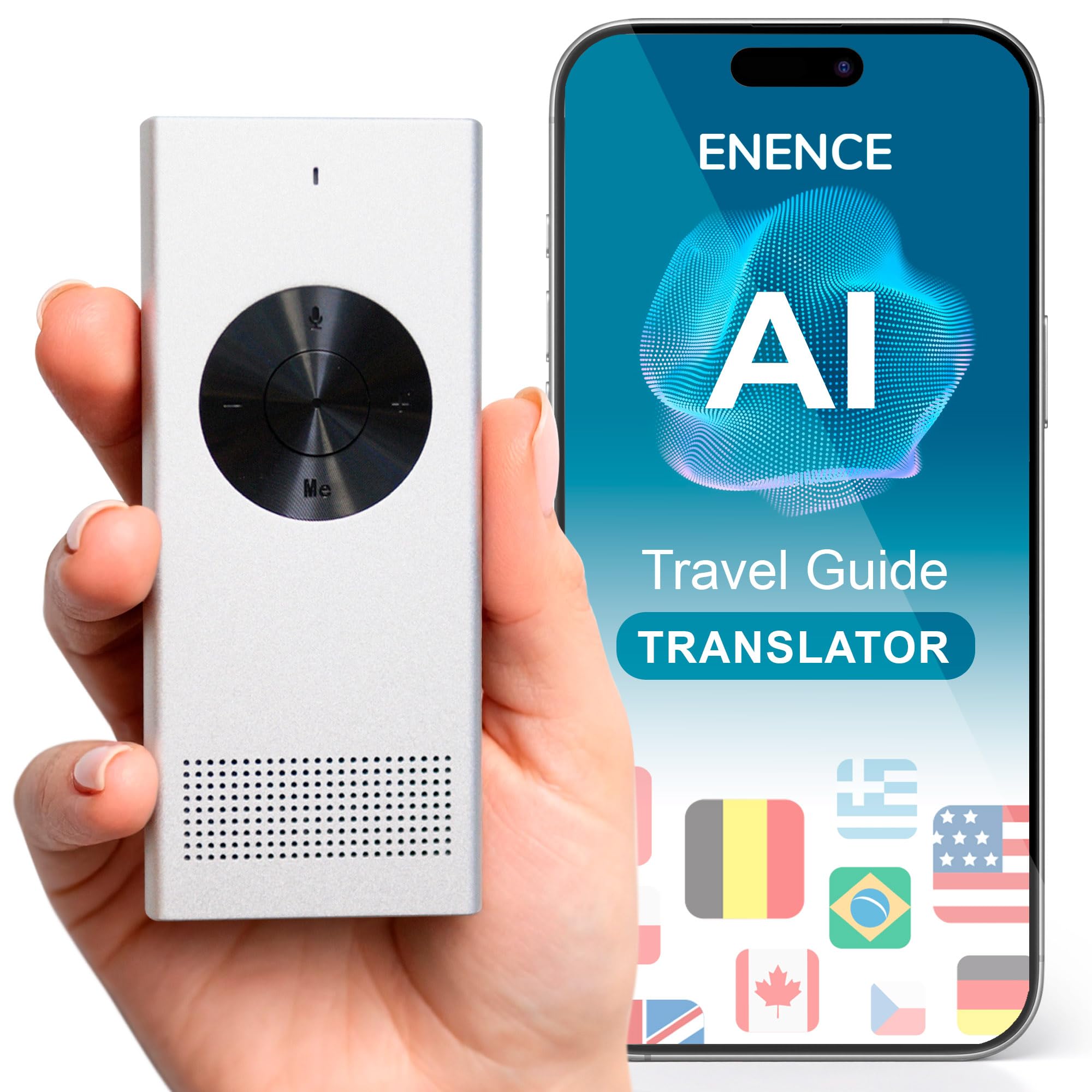 Enence PRO Instant Two Way Real Time Voice Translator, Smart